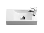 Lave-mains pour WC, suspendu et compacte, parfait pour les espaces restreints, Largeur 40 cm, Profondeur 18 cm, Hauteur 11 cm, résine minéral, Livraison 5-7 jours OFFERTE.